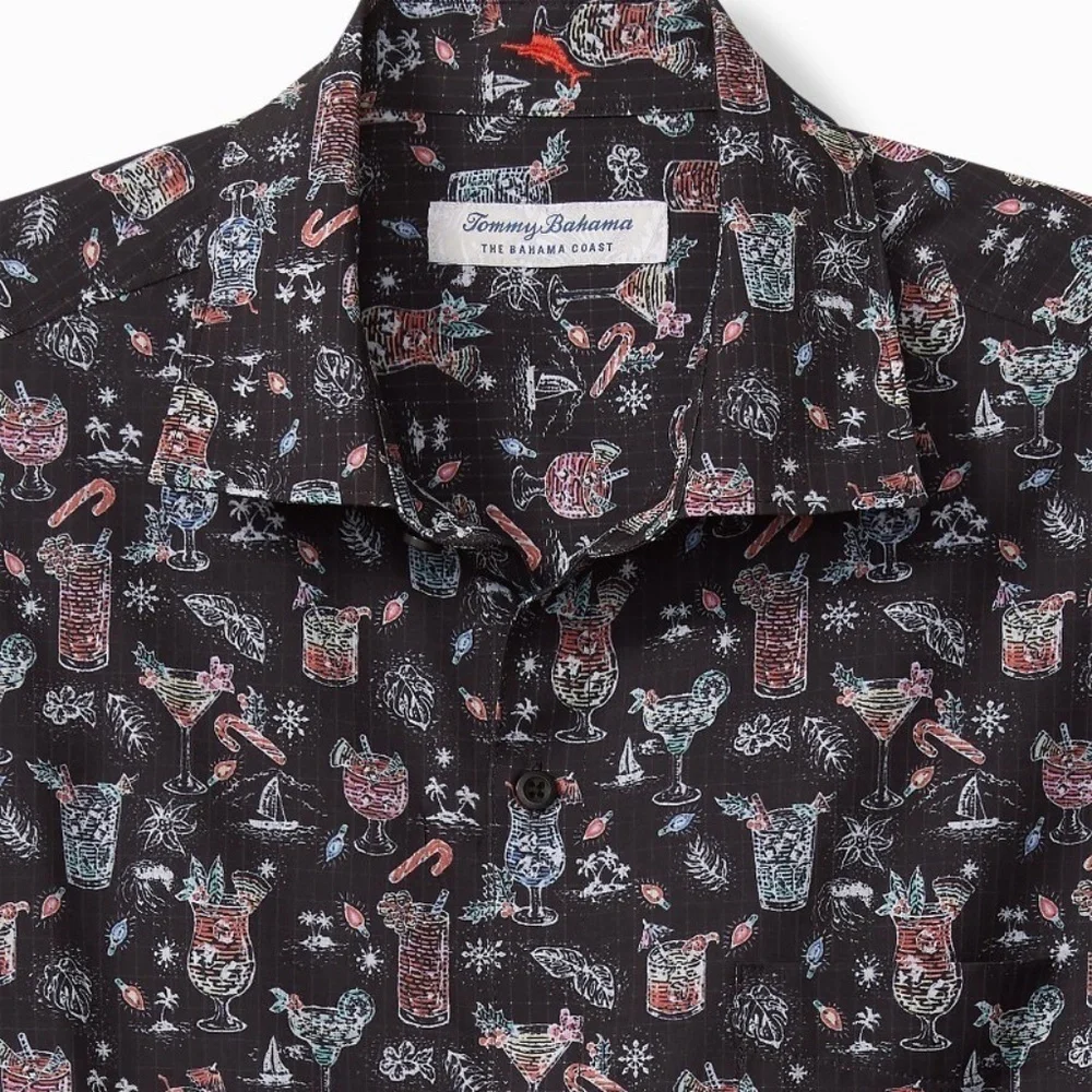 Tommy Bahama Men's Bahama Coast Boozy Nights IslandZone Shirt NWT
